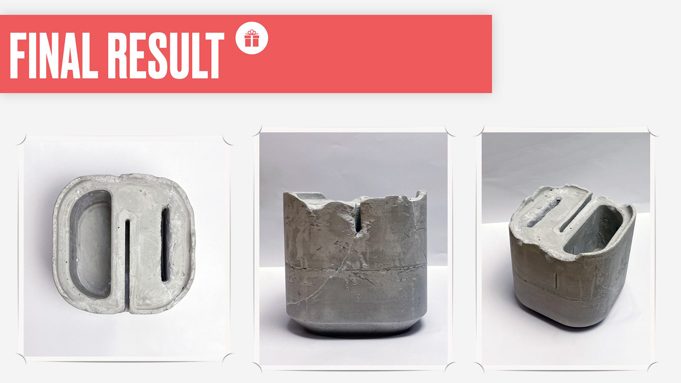 3d printing casting concept concrete design industrial design  product design  prototype Render