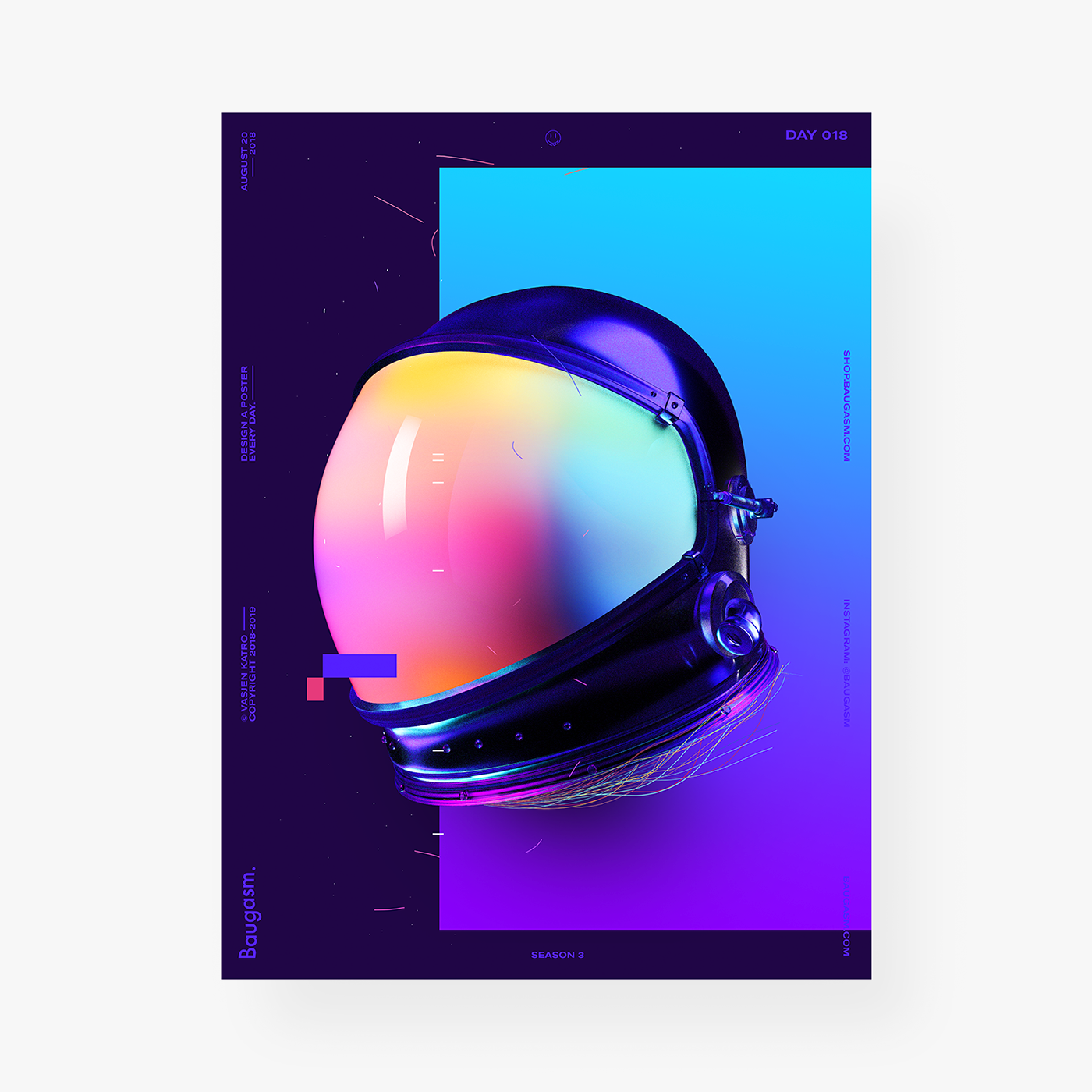 poster gradient Baugasm graphic design  abstract posters daily typography  