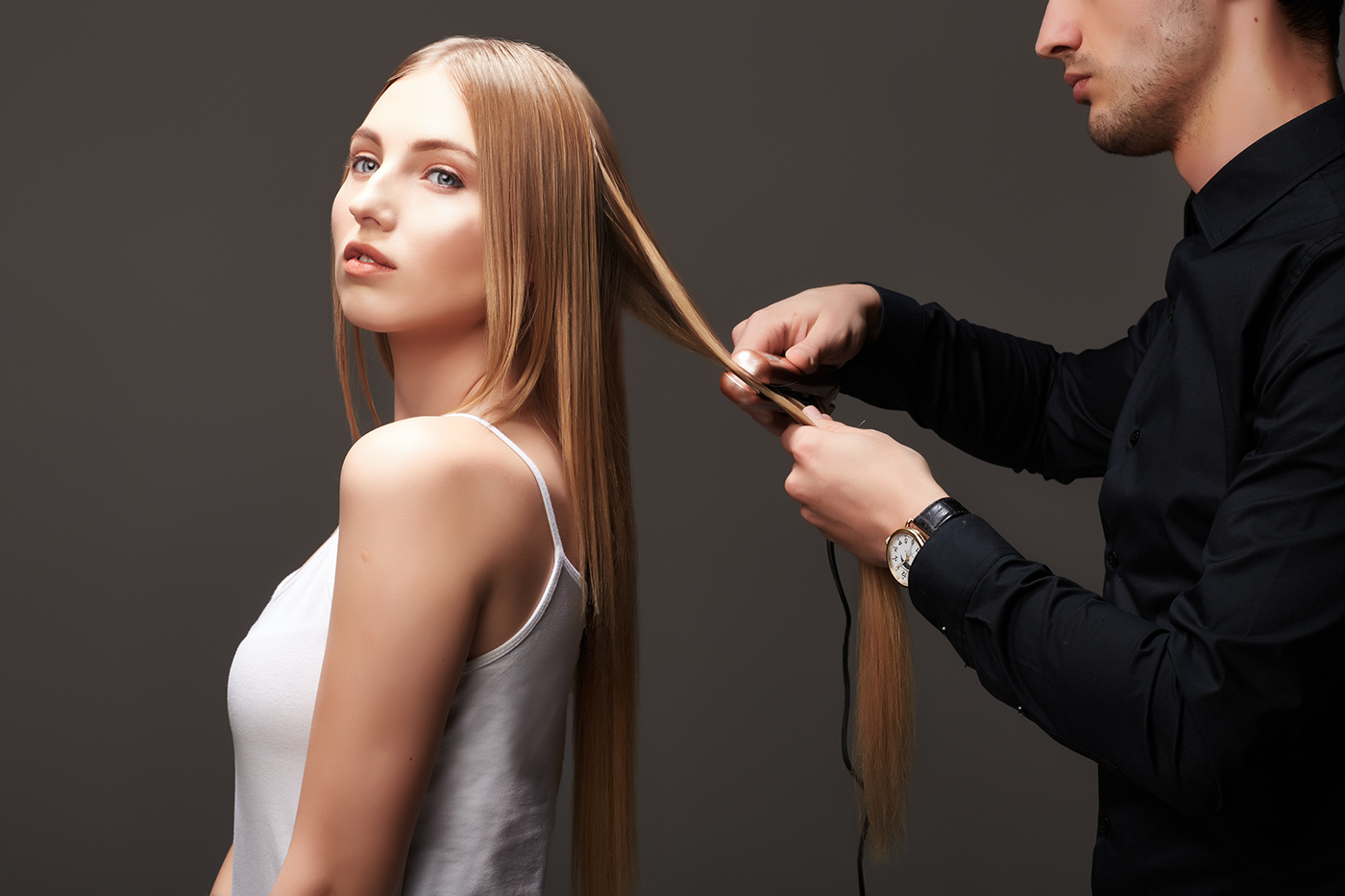 ad hair straightener model Fashion  photographer beauty