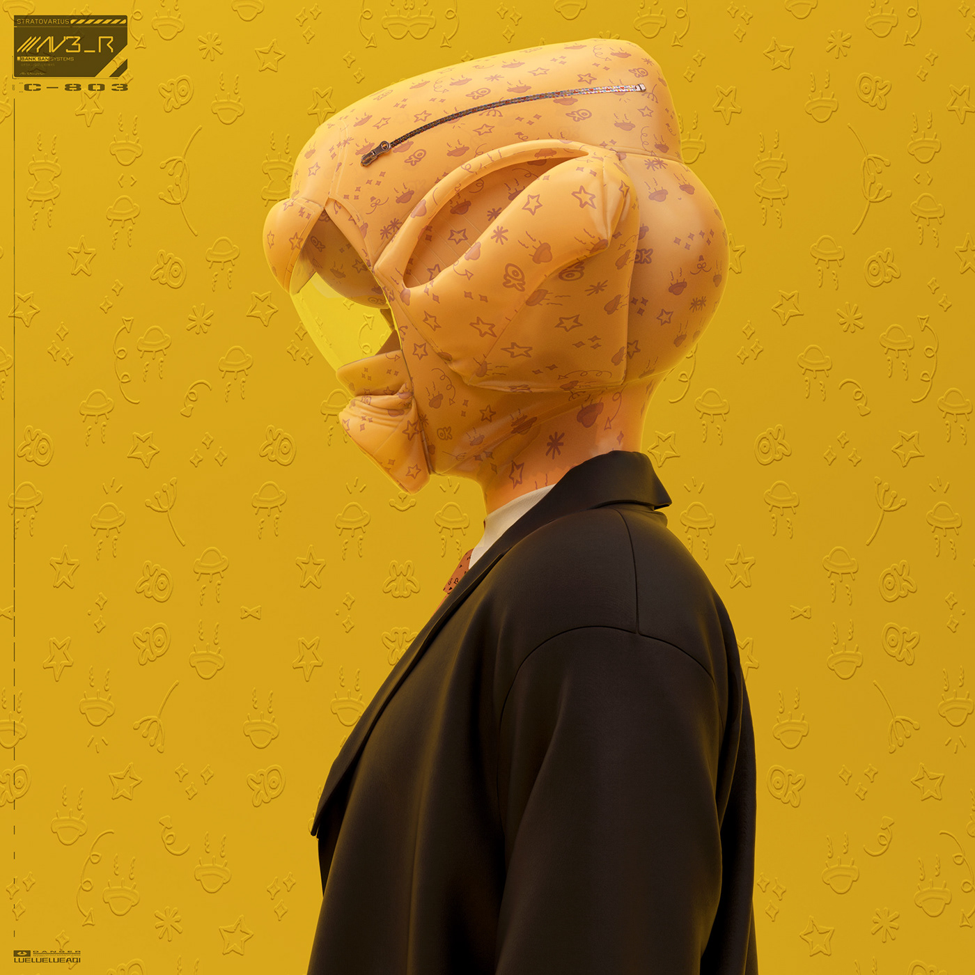 3dart c4d CGI design products Wearable social helmet