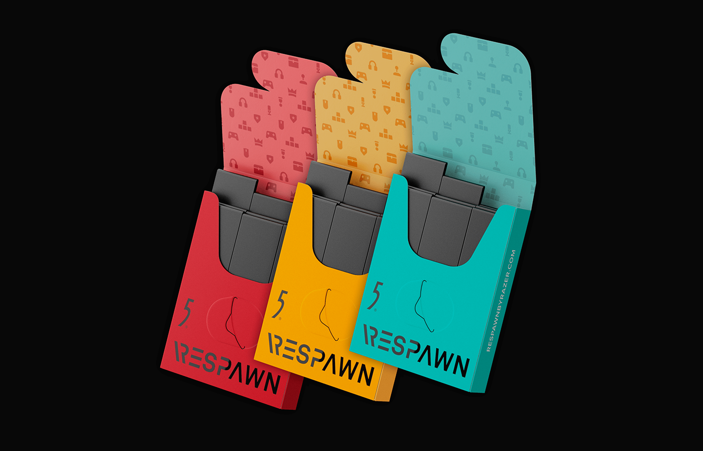5gum art direction  branding  Consumer Brand Gaming gum mars wrigley Packaging respawn process