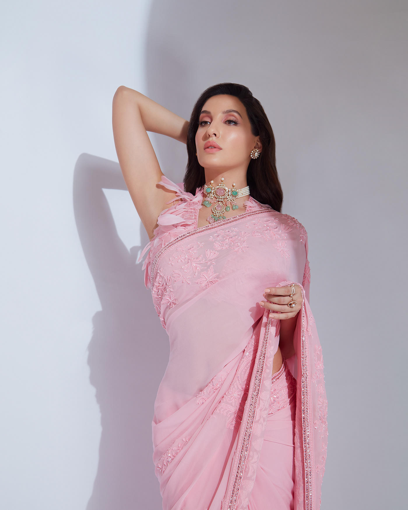 beauty Bollywood Celebrity editorial Fashion  hollywood India norafatehi pink portrait