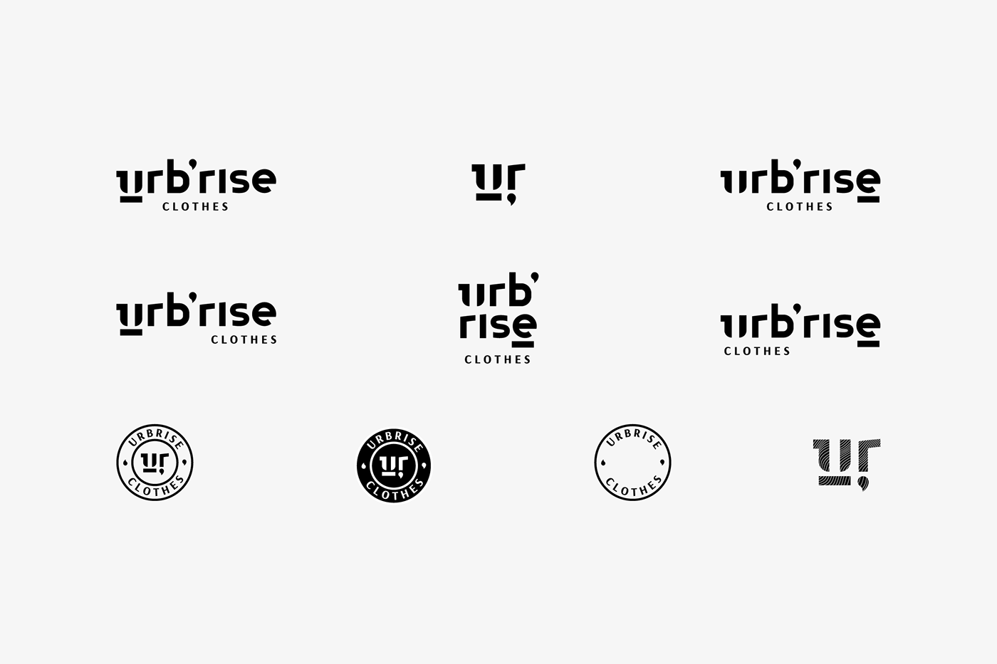 black and white brand brand identity clothes clothing store Fashion  logo Logotype Urban visual identity