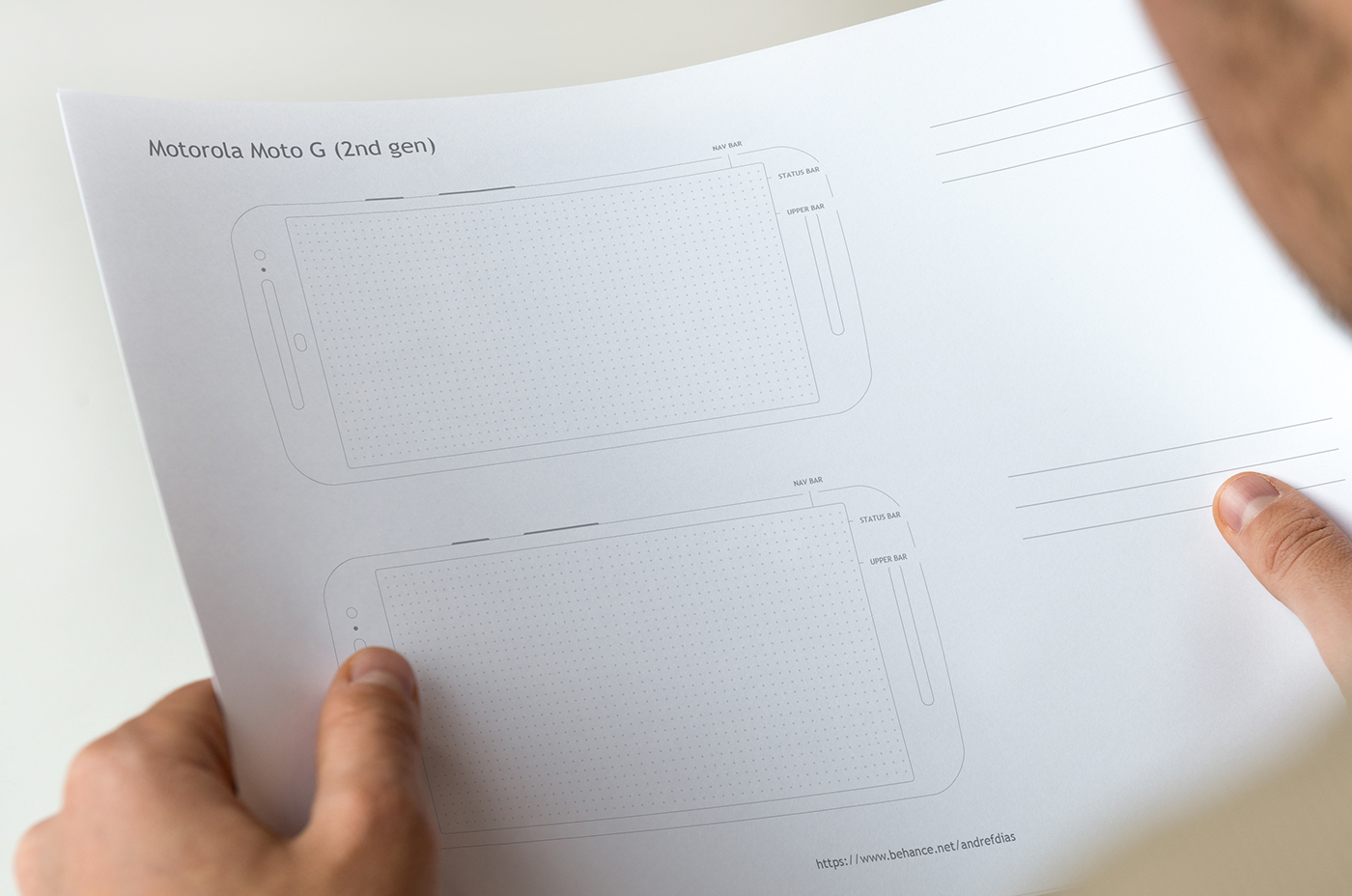 printable Moto G Dot grid templates a4