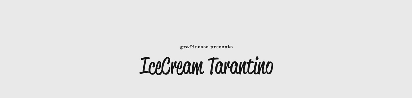 Tarantino icecream grafinesse ILLUSTRATION  graphic design  poster series limited posterserie vectorart