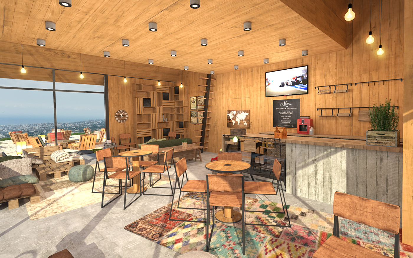 #architectue #behance #cabin #coffee #Design #glass  #shop #steel #wood