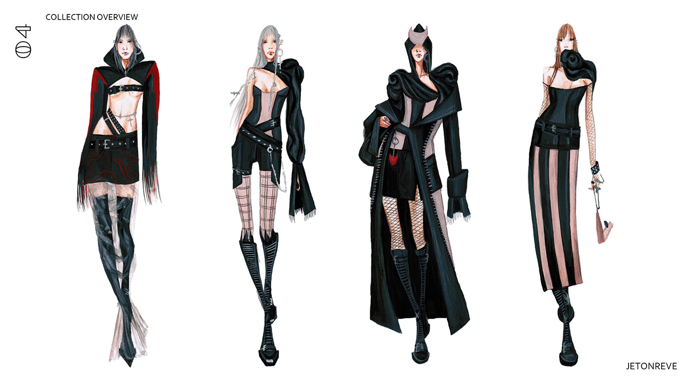 fashion design fashion illustration design blood doom gothic Fashion Designer moda Style fashion portfolio