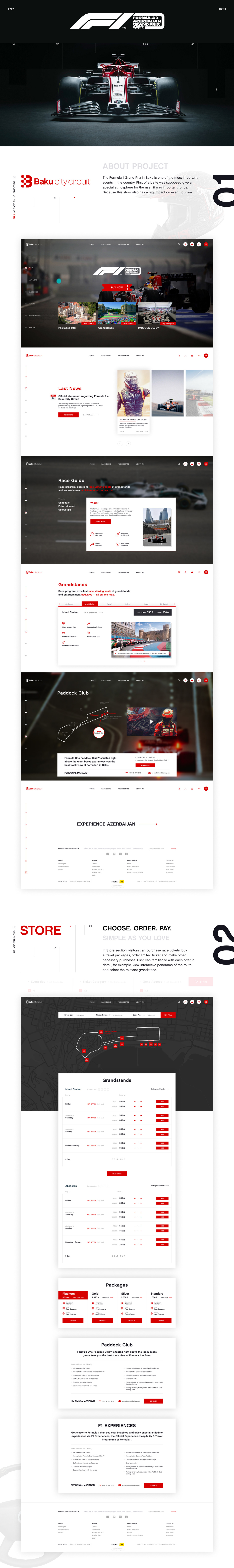 Event Formula 1 Website car Shopping ux UI Web Design  typography   interaction