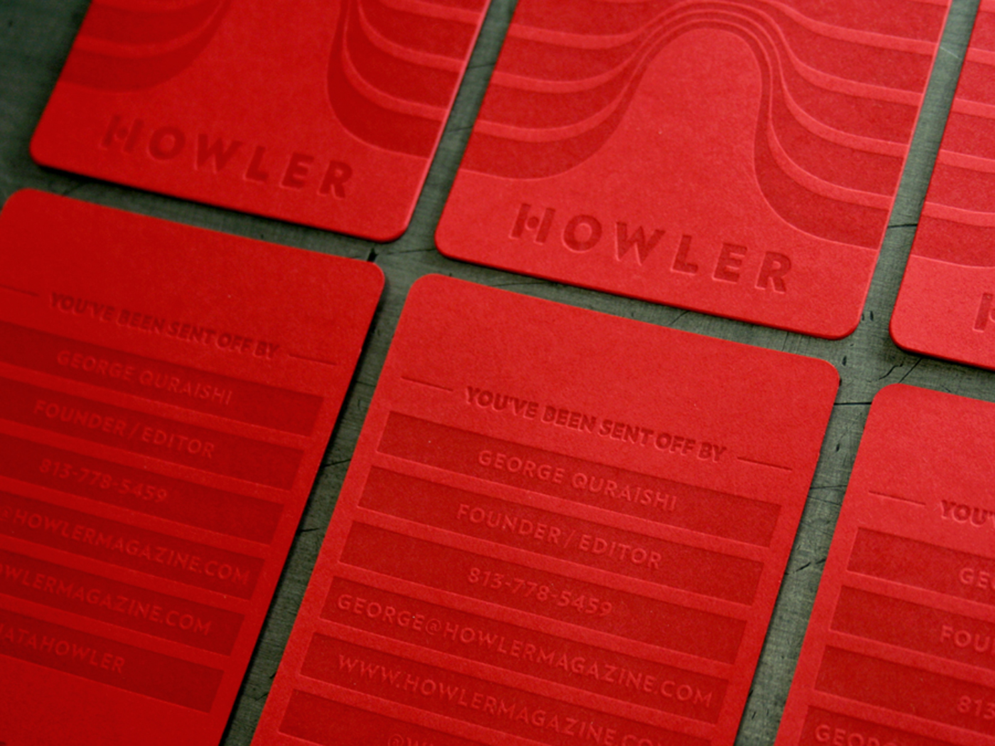whatahowler soccer football howler letterpress Business Cards Printing Red Card yellow card 8by8mag