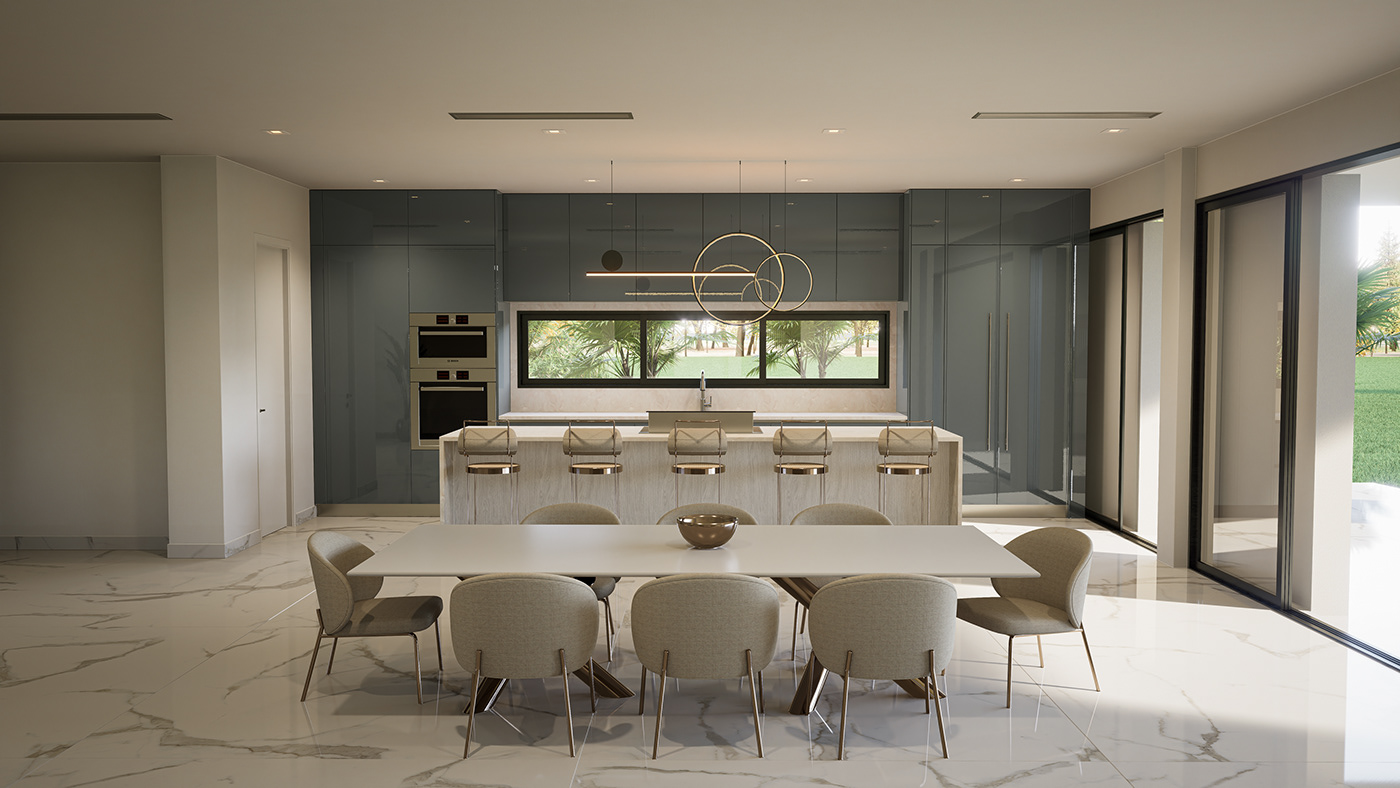 interior design  architecture Render visualization 3D archviz kitchen cocina diseño