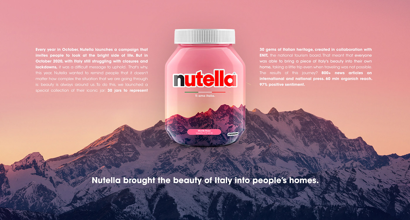 Advertising  city design Italy Landscape nutella Packaging Photography  Travel