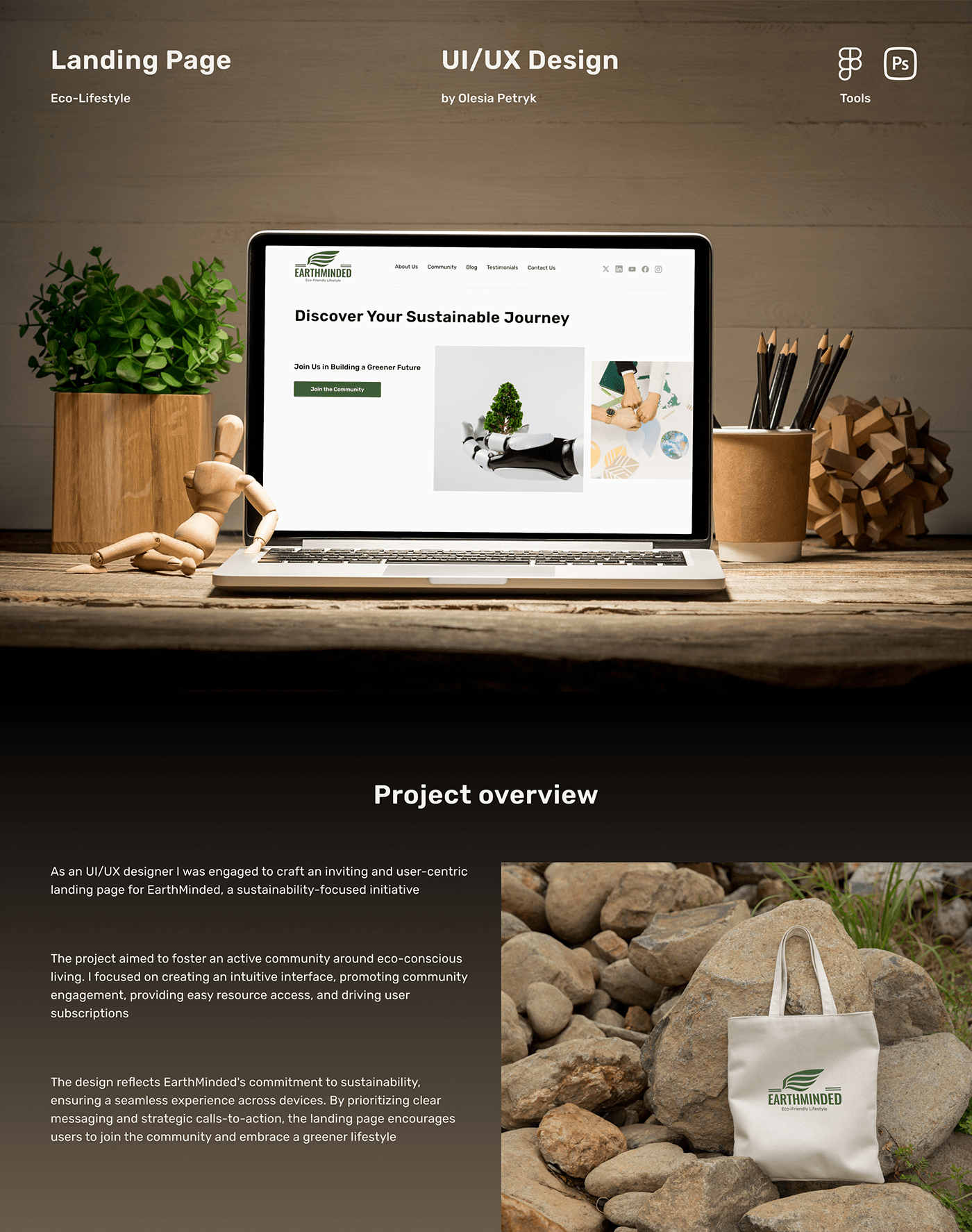 landing page UI/UX Figma UX design ui design Web Design  Responsive Design eco Ecology Sustainability