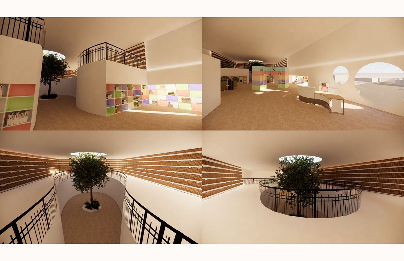 library Library design interior design  Render Charette Haverhill public library Collaborative