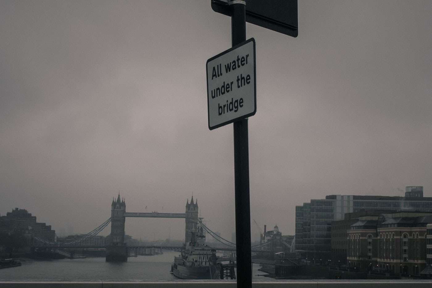 sign London type bridge conceptual art