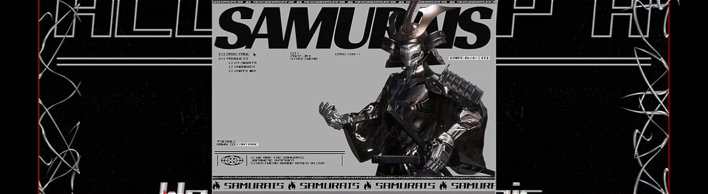 readymag samurai UI Webdesign Web UI/UX ui design landing page Web Design  веб-дизайн