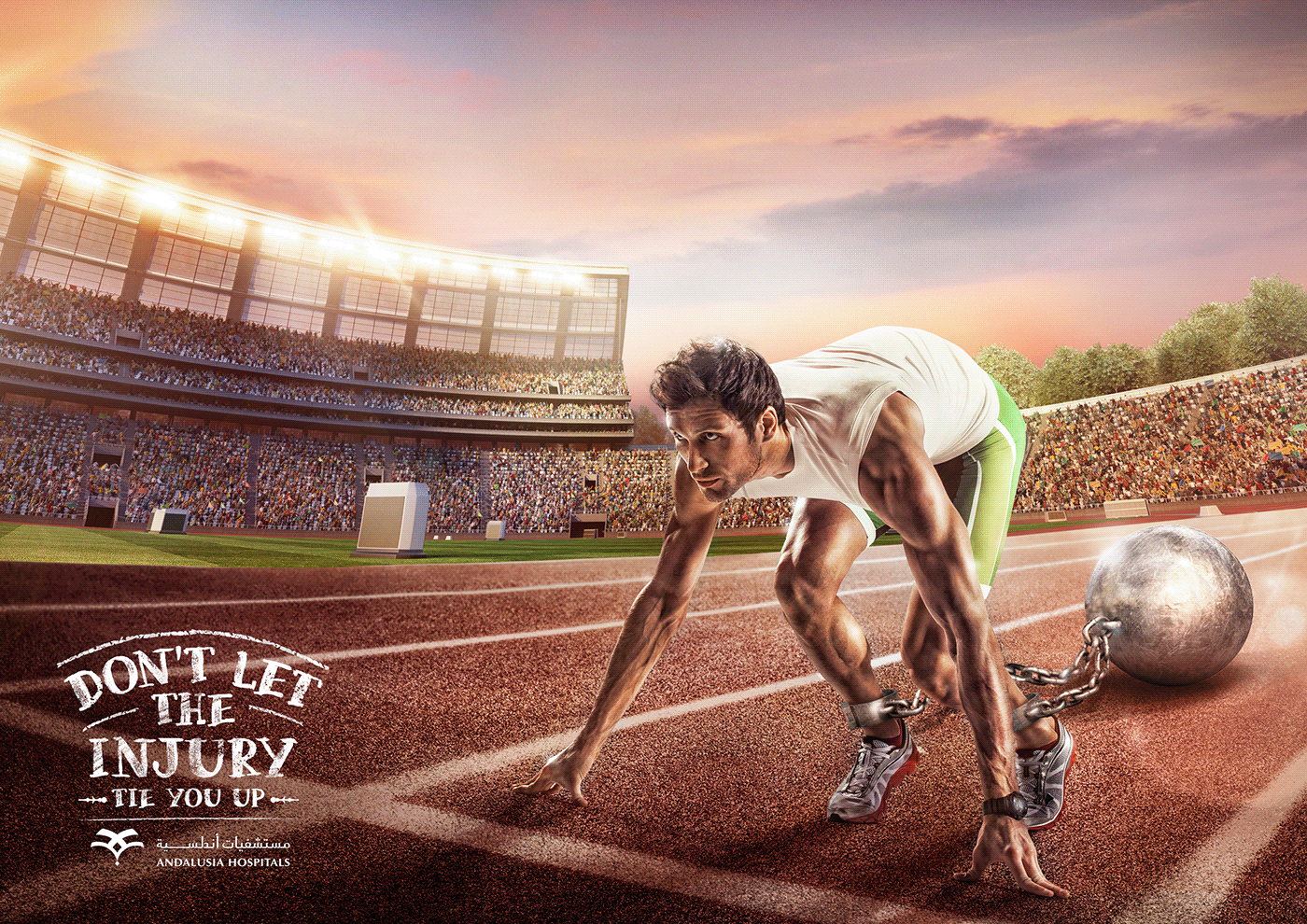 Advertising  athlete sport creative egypt hospital poster Life Style art design
