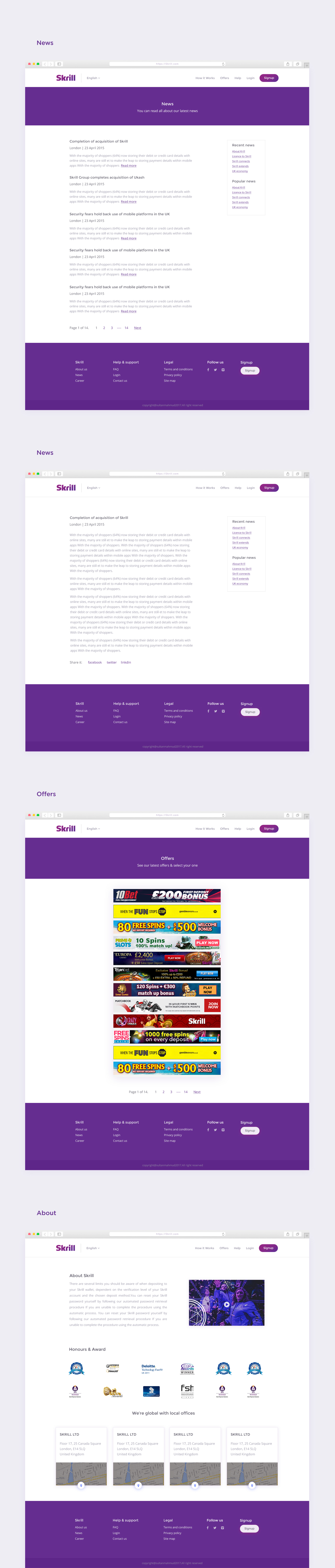 skrill redesign Responsive Mobileapps UI/UX concept Full Project Web Design  behance latest design featured