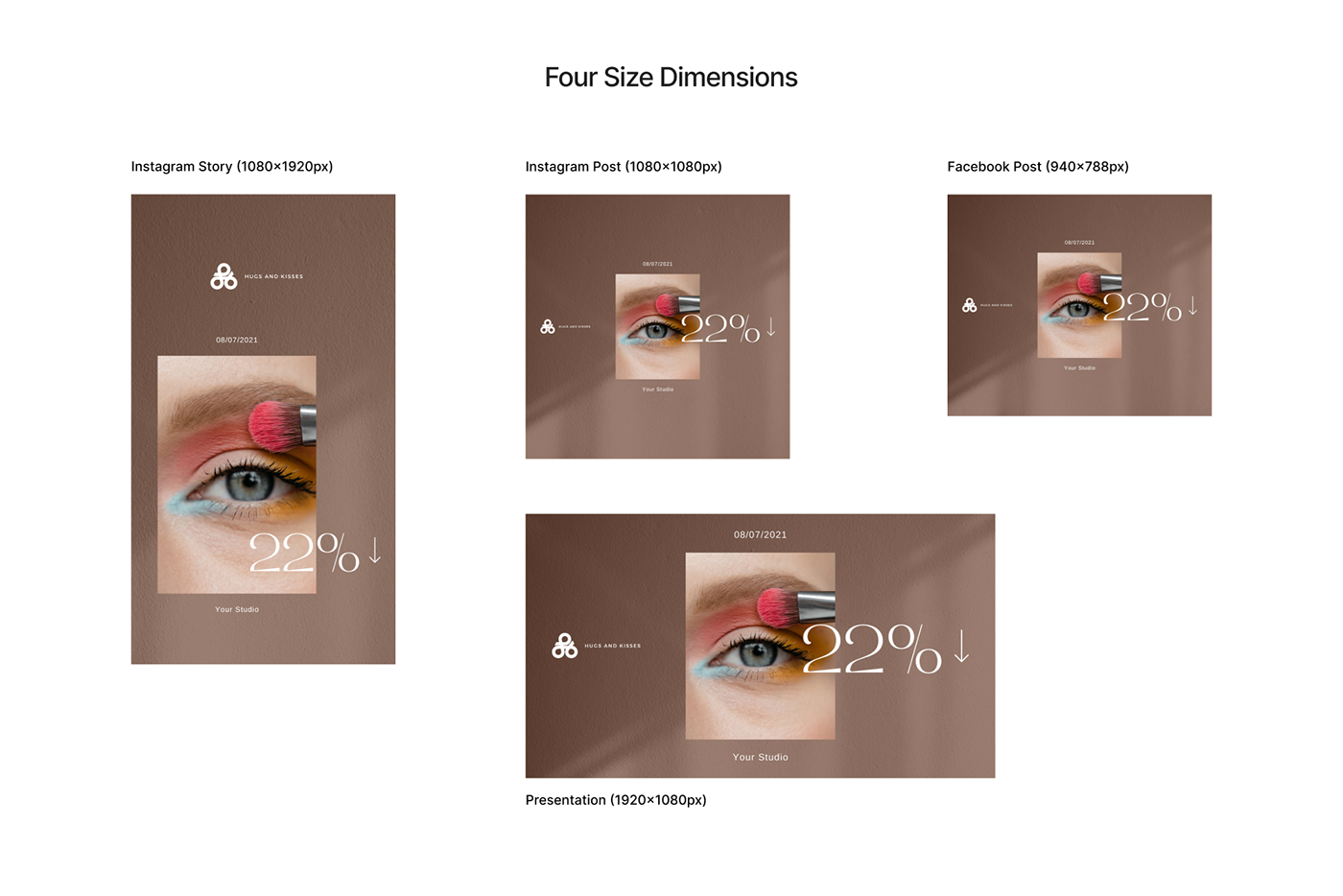 cosmetics canva template presentation social media Cosmetic Canva template presentation template