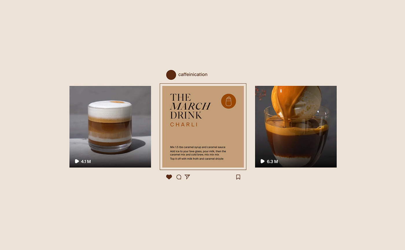 beverage branding  cafe Coffee drink INFLUENCER logo packaging design restaurant TikTok