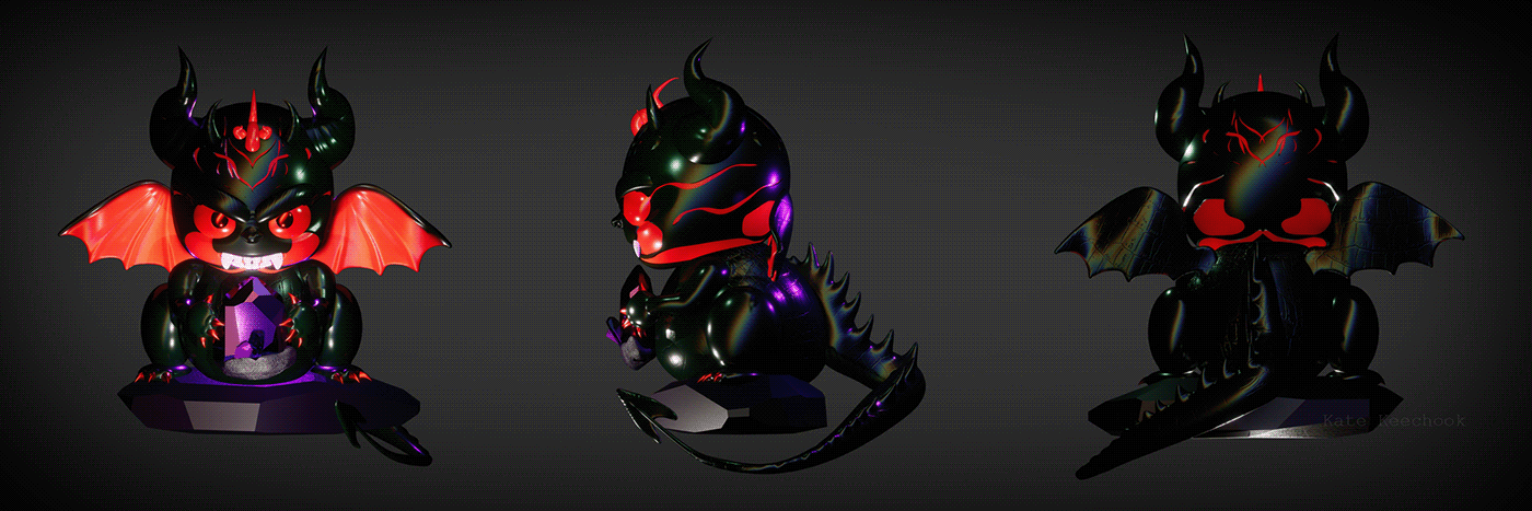 3D 3D Character Render 3D Character modeling Nomad Sculpt dragon imp devil tutorial iridescent