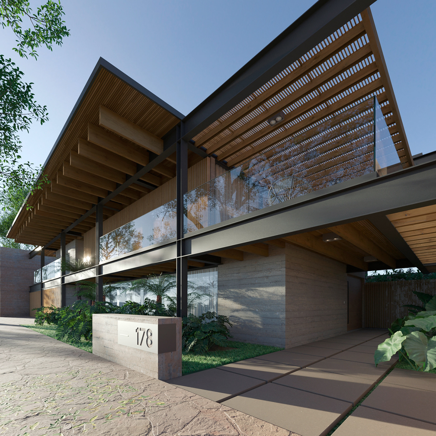 3D 3ds max architecture archviz CGI corona exterior house Render visualization
