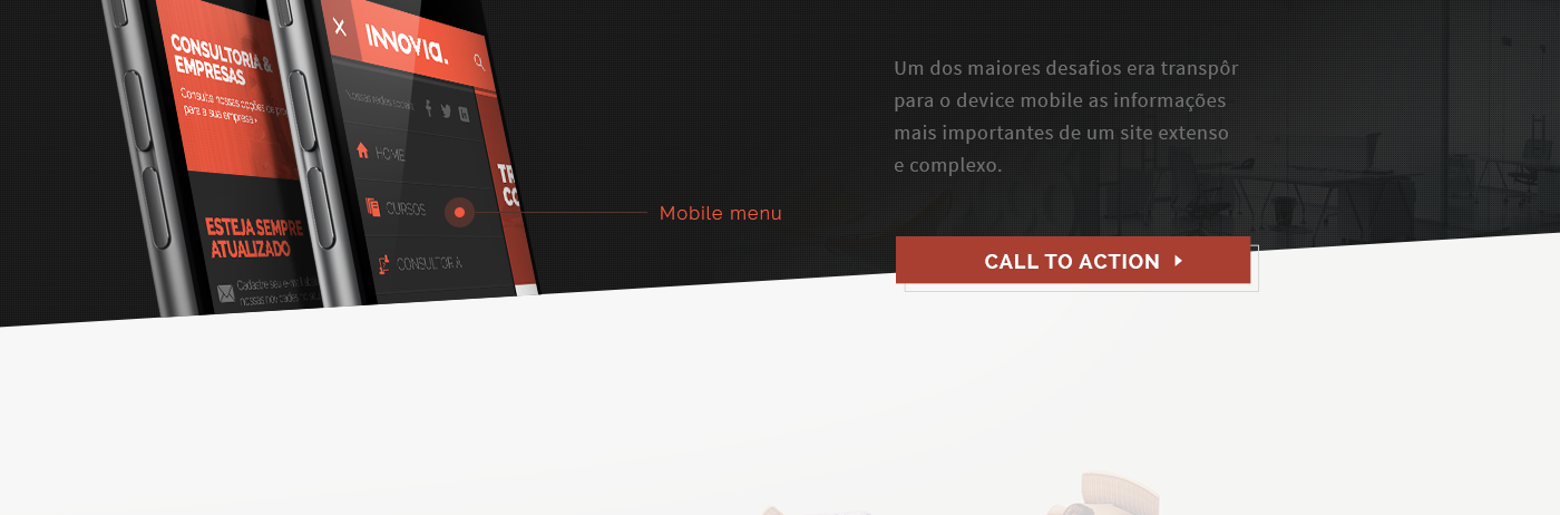 Adobe Portfolio Web mobile site Innovia orange desktop