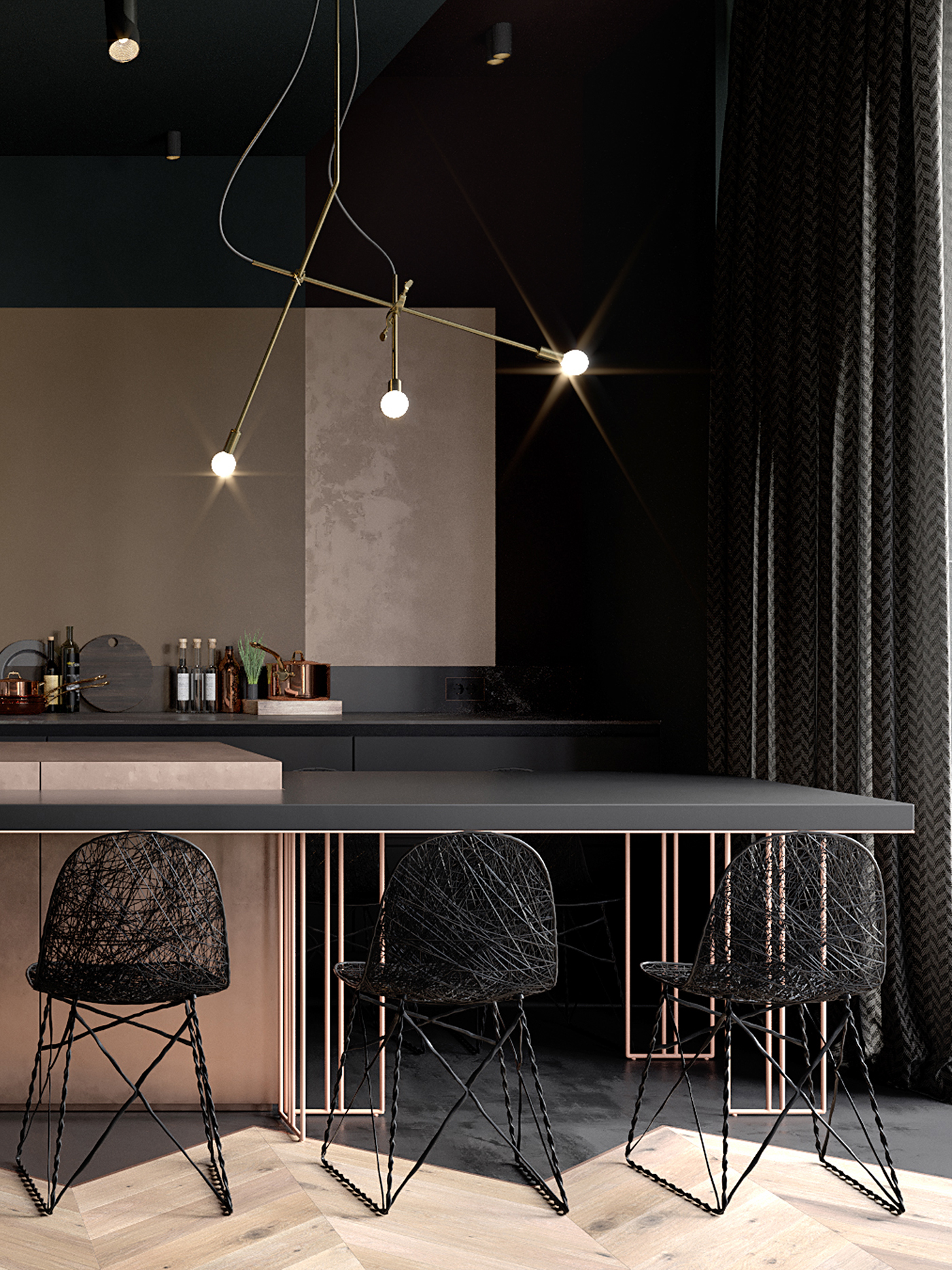 cartelledesign Interior design livingroom kitchen LOFT modern