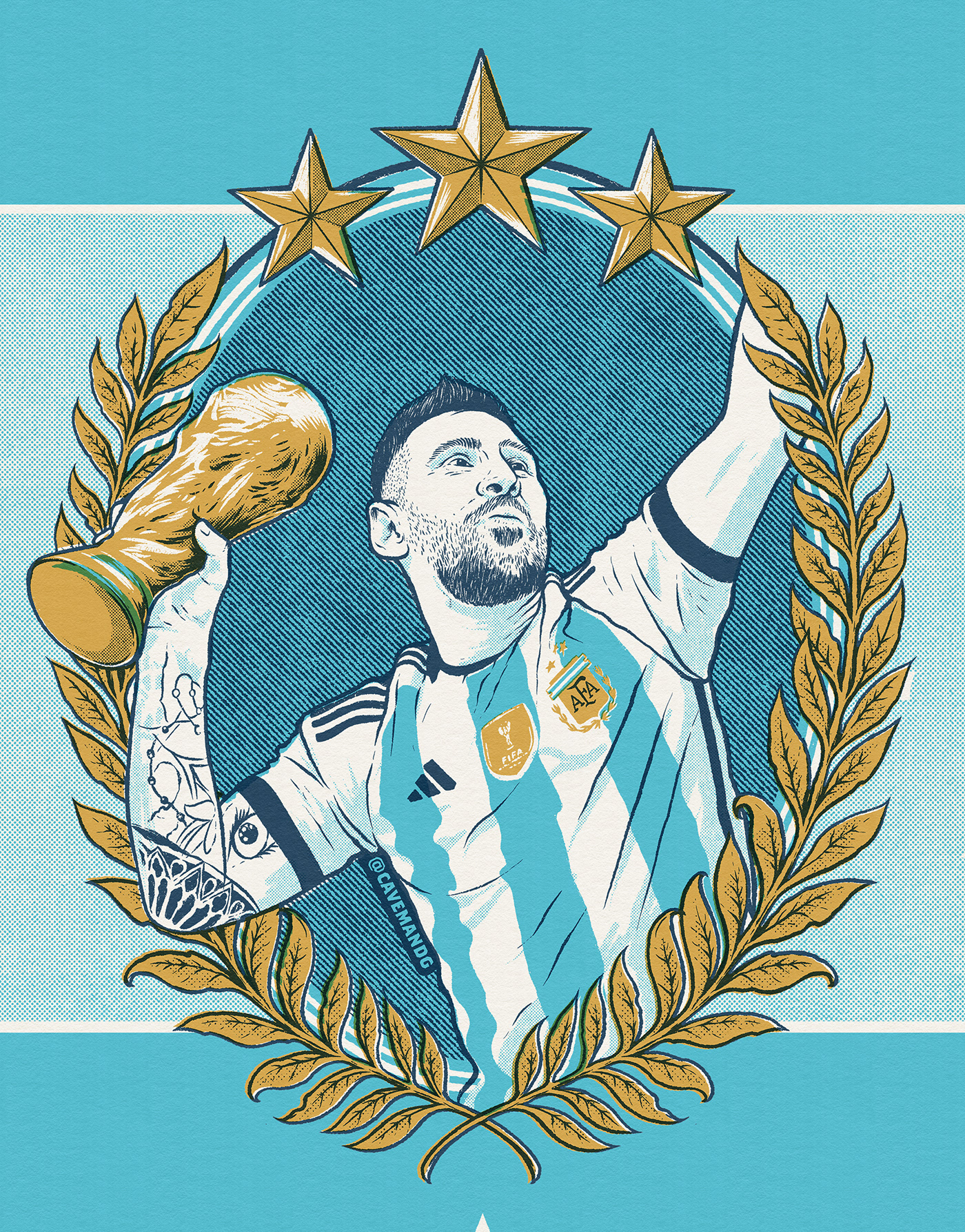 soccer messi argentina Futbol scaloneta ILLUSTRATION  lionel FIFA Qatar 2022