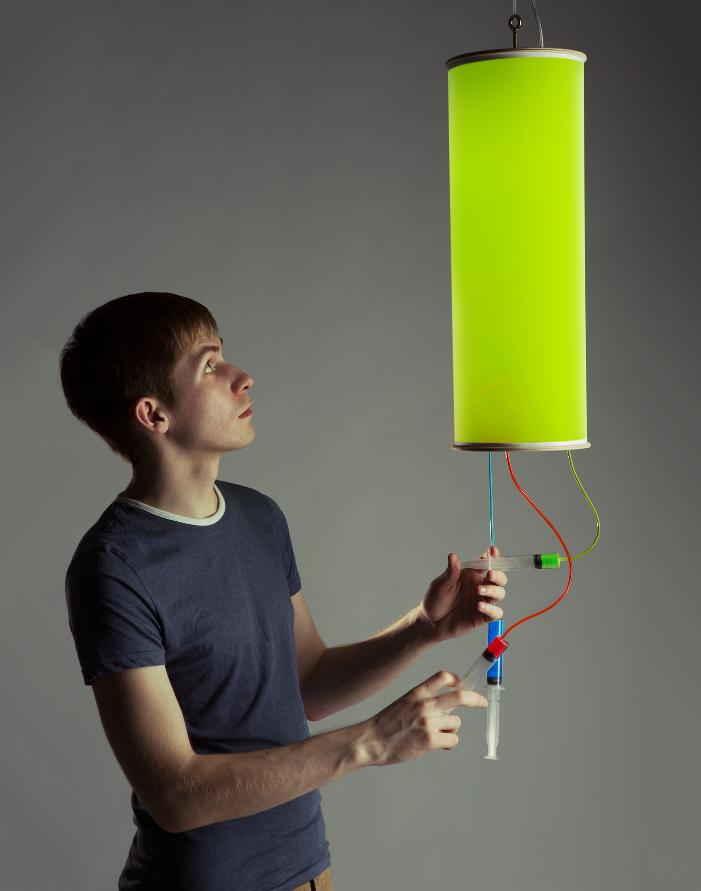 Lamp RGB colour color Syringes interactive installation light Interface