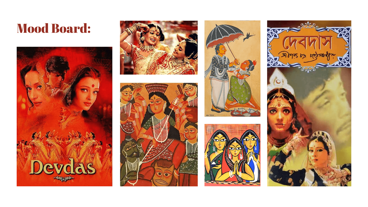 ILLUSTRATION  graphic design  design DEVDAS Procreate InDesign illustrated narrative kalighat painting sequentialillustration