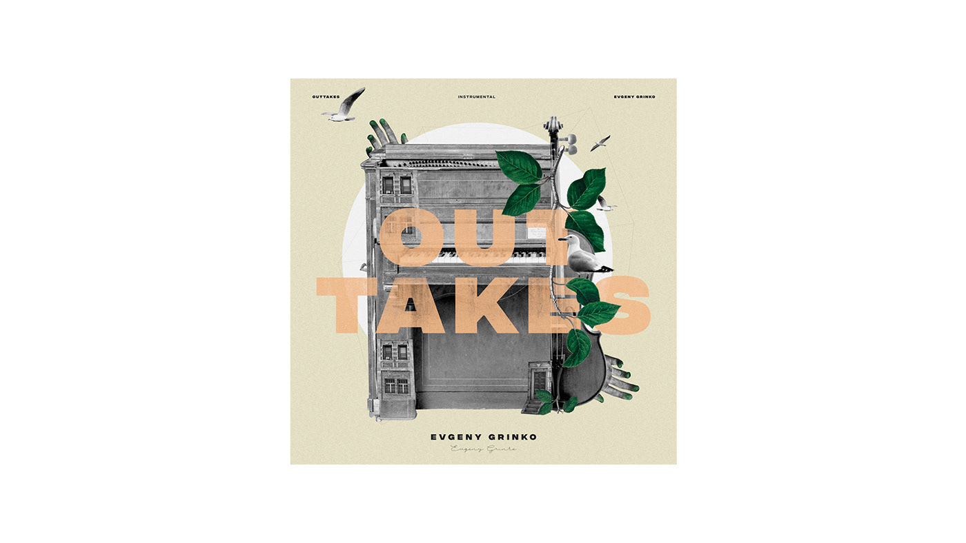 evgeny grinko graphic design  cd cover Album instrumental music collage art shirtdesign