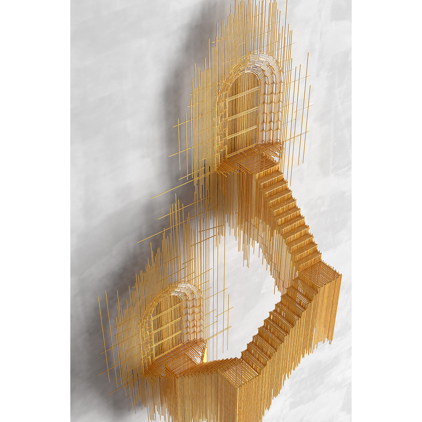 sketch architecture wire sculpture escultura Drawing  dibujo stair door