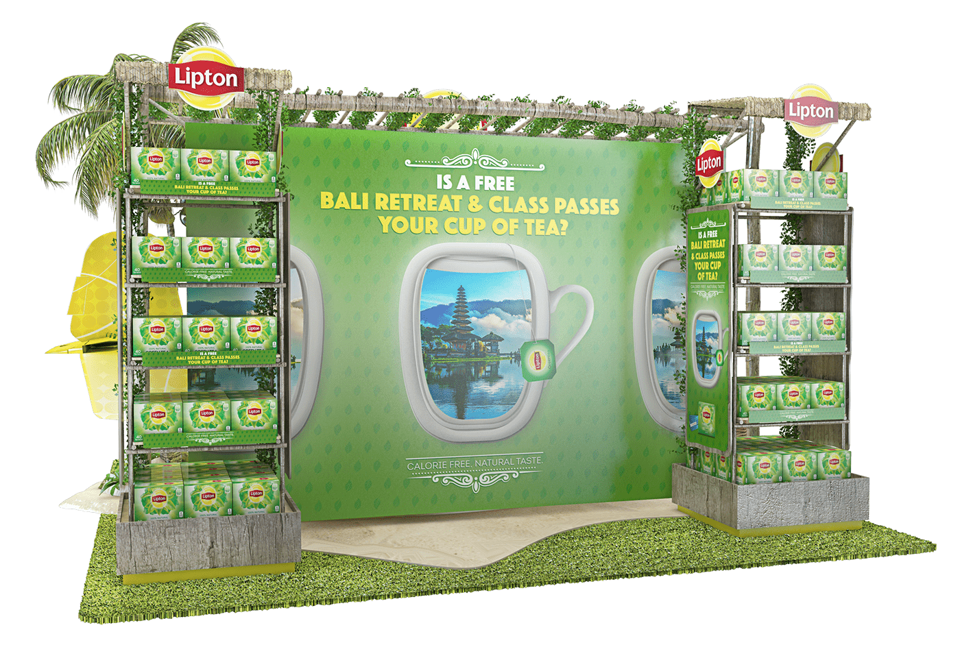 activation Experience green tea in store Lipton off trade ohh posm Stand