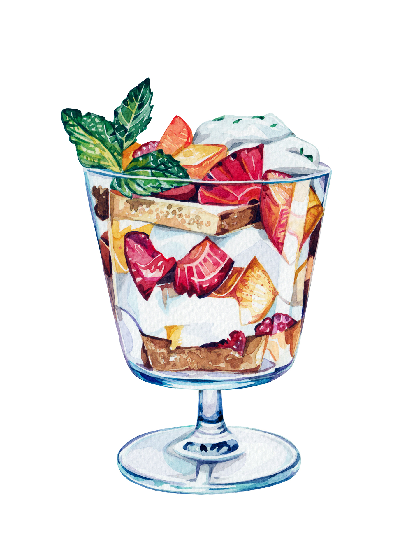 Watercolours watercolour Illustrator editorial illustrator food illustrator desserts