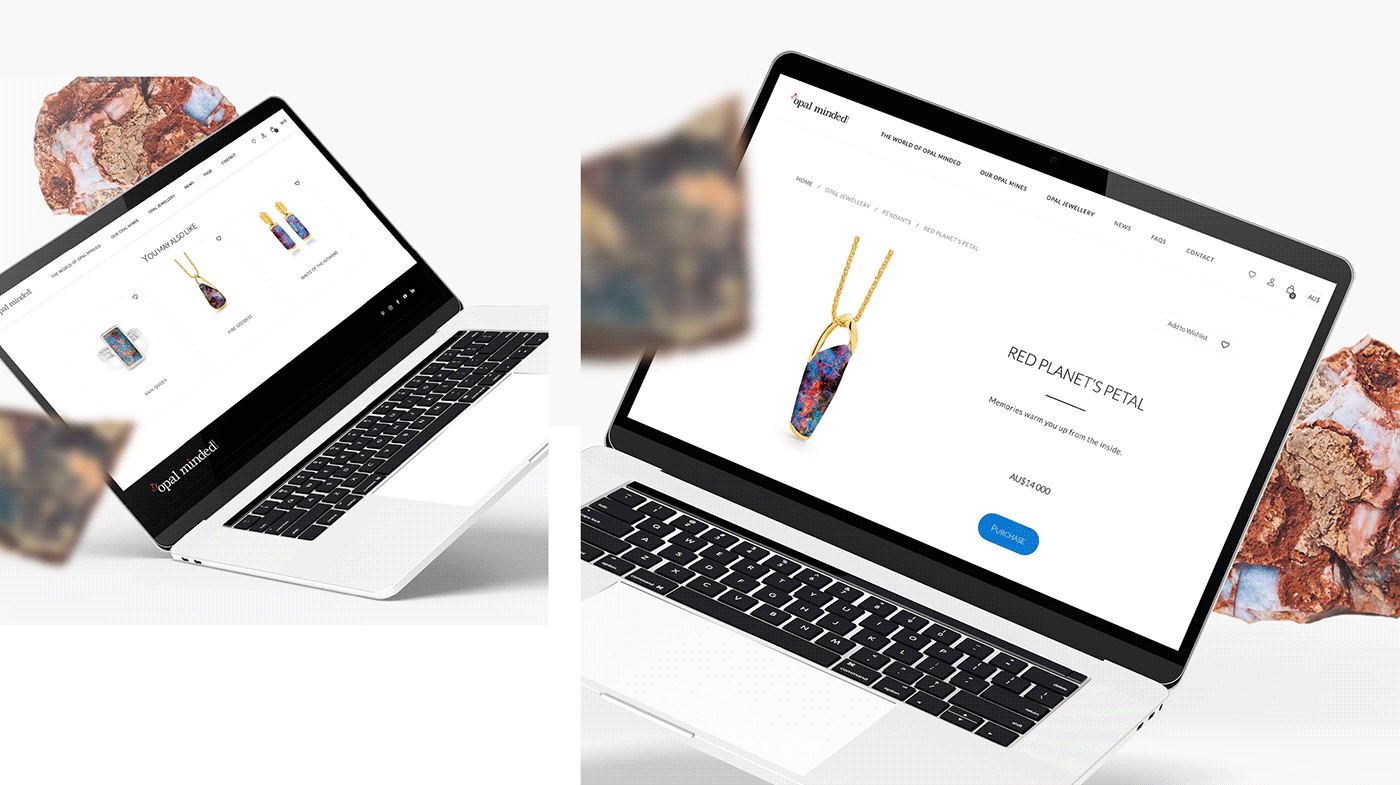 Jewellery opal jewellery australia ui design UI/UX user interface Web Design  Webdesign Website Website Design wordpress