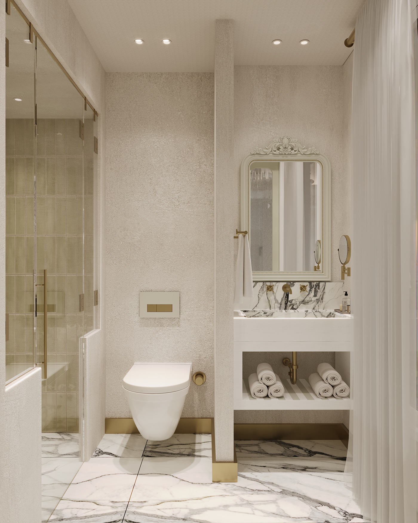 bathroom design visual identity 3ds max 3d modeling SketchUP interior design  interiors interiores architecture