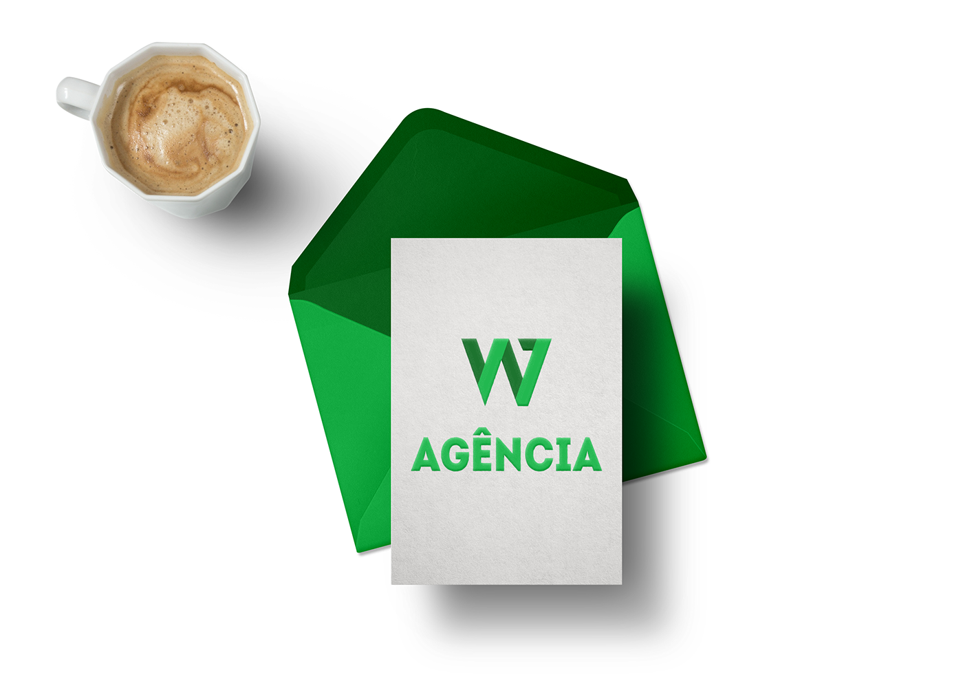w7 agencia logo marca social media green Verde