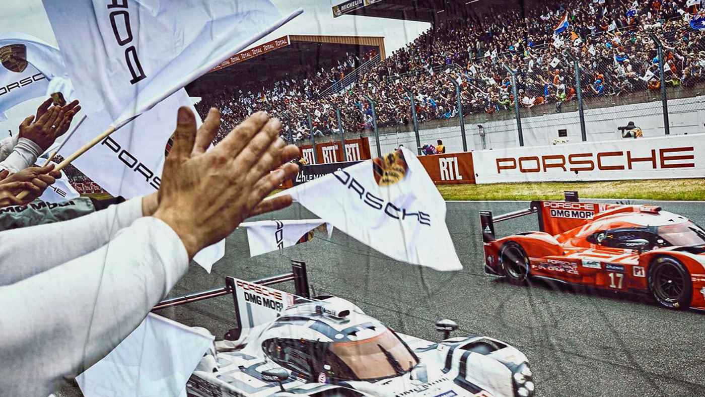Porsche Auto posters Film   art direction  history