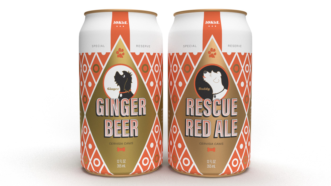 alcohol beer Beer Branding Beer Packaging beverage branding  Can Design craft beer dog Packaging