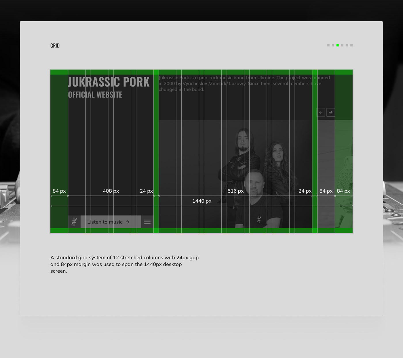 music music band Pop-rock redesign rock UI UX design Web Design  Website