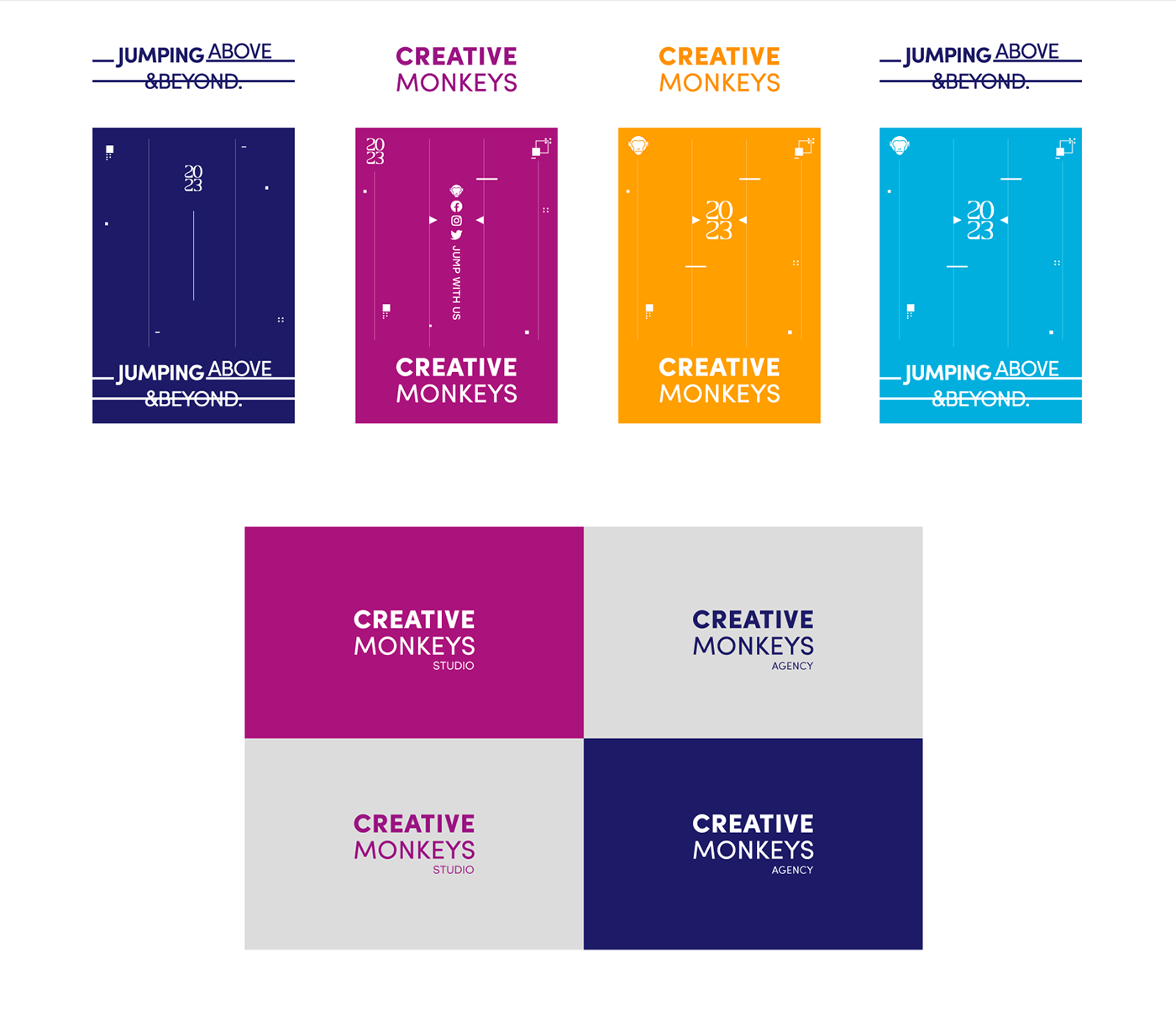brand identity branding  creative agency Creative monkeys design Logo Design Production production company