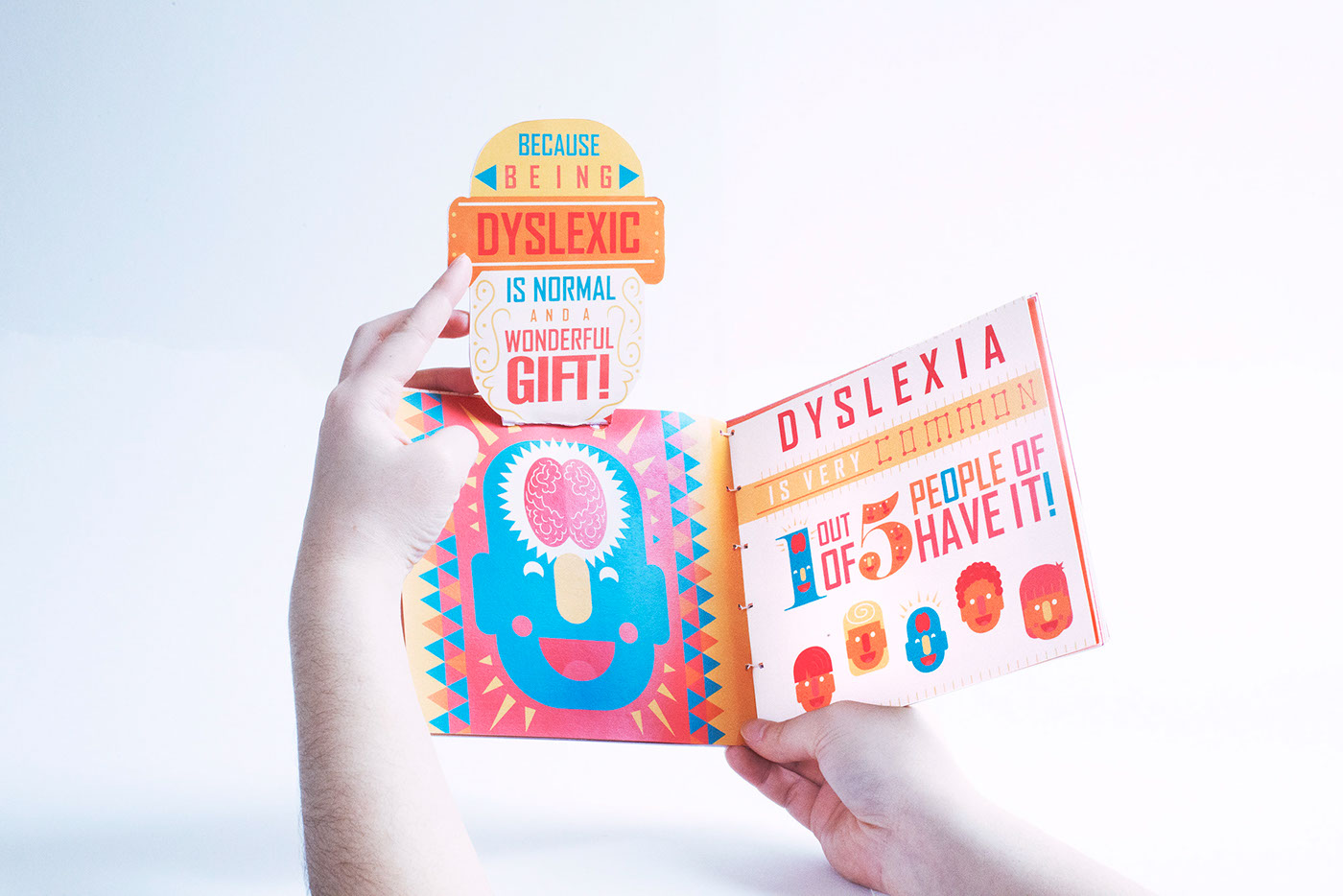 package design  infographics educational Booklet type children dyslexia social issue