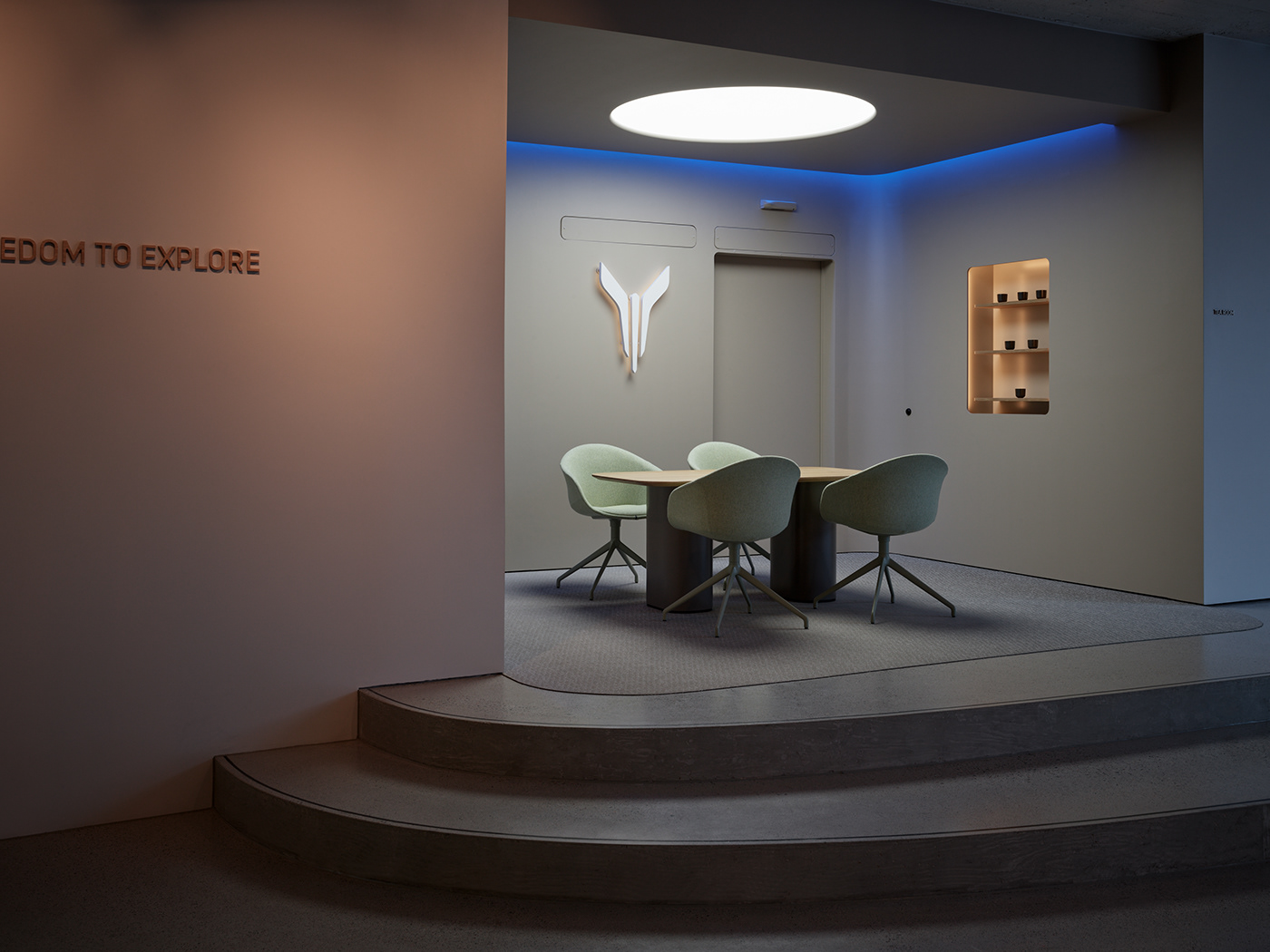 architecture china electric vehicle interior design oslo showroom tea ceremony VOYAH