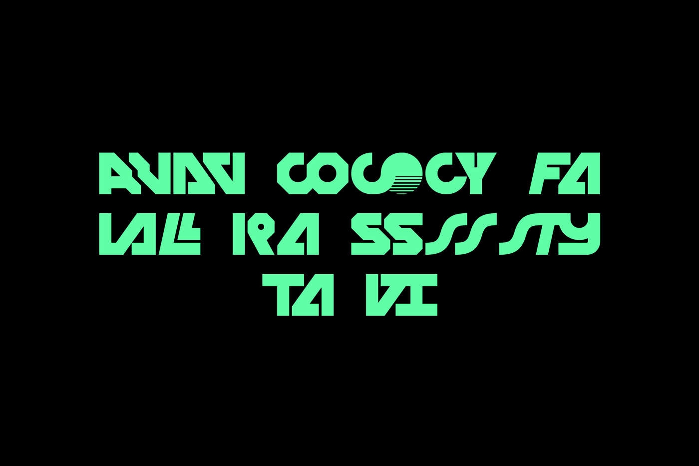 frame universal Custom fonts edgy pattern 80s music Ligatures random
