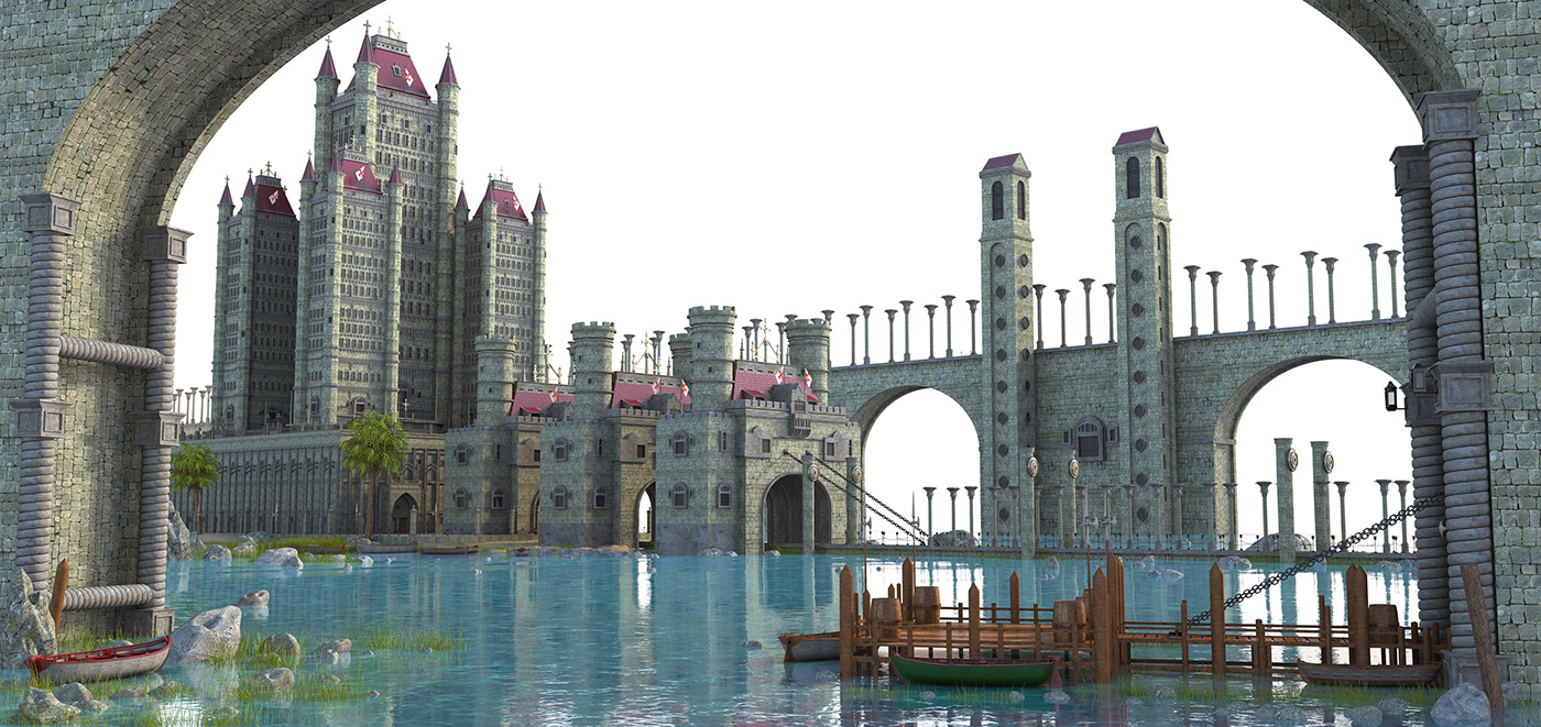 Castle fantasy Mons MARC MONS 3D