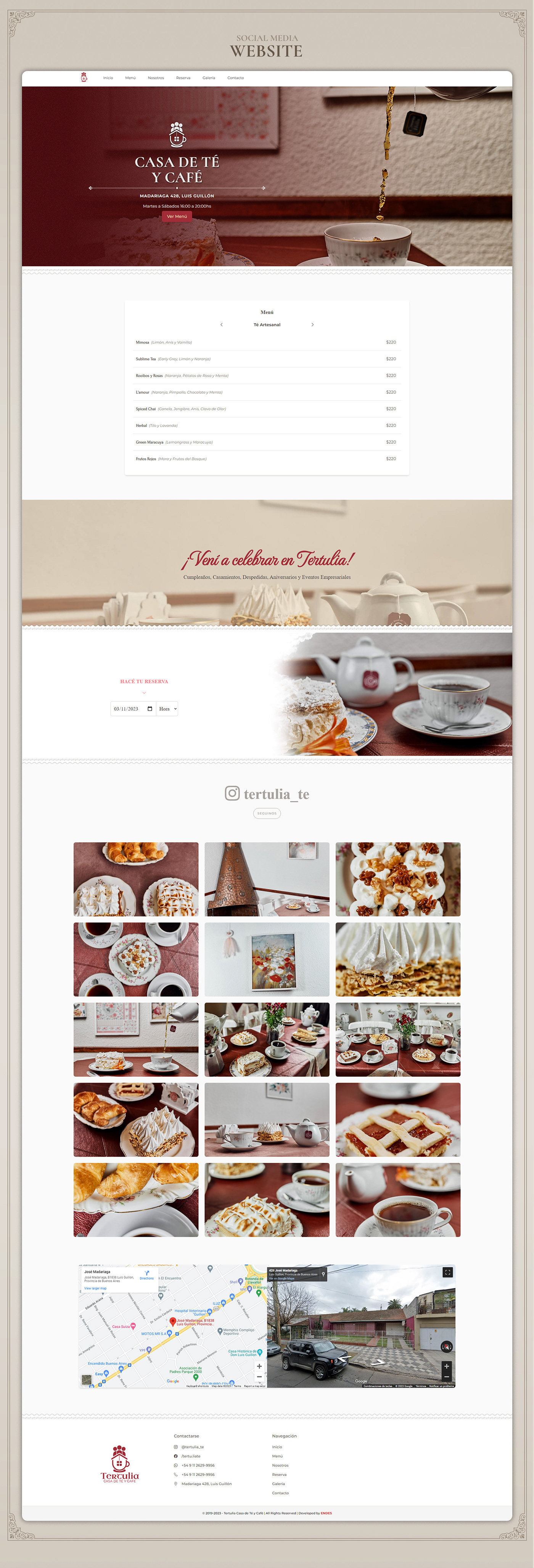 tearoom graphic design  Website landing page store Web Web Design  tea house