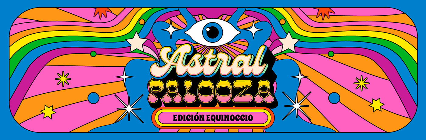 Astrology Digital Art  Events festivals groovy identity ilustracion psychedelic vector Web Design 