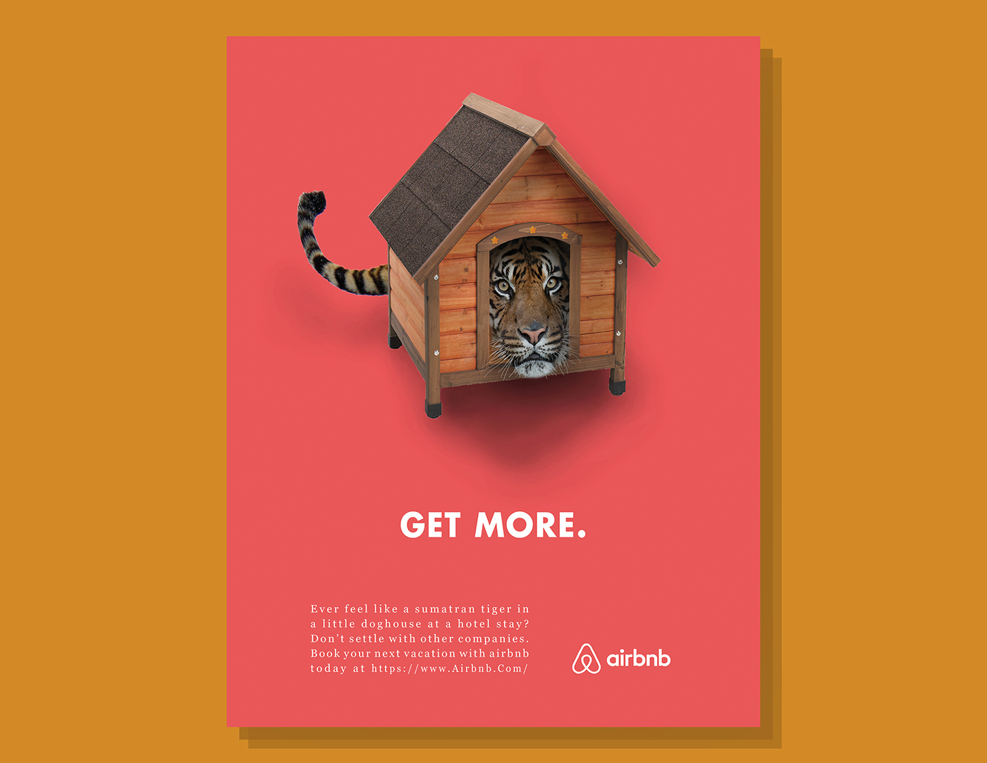 ad design ads digital manipulation photoshop animals airbnb print campaign