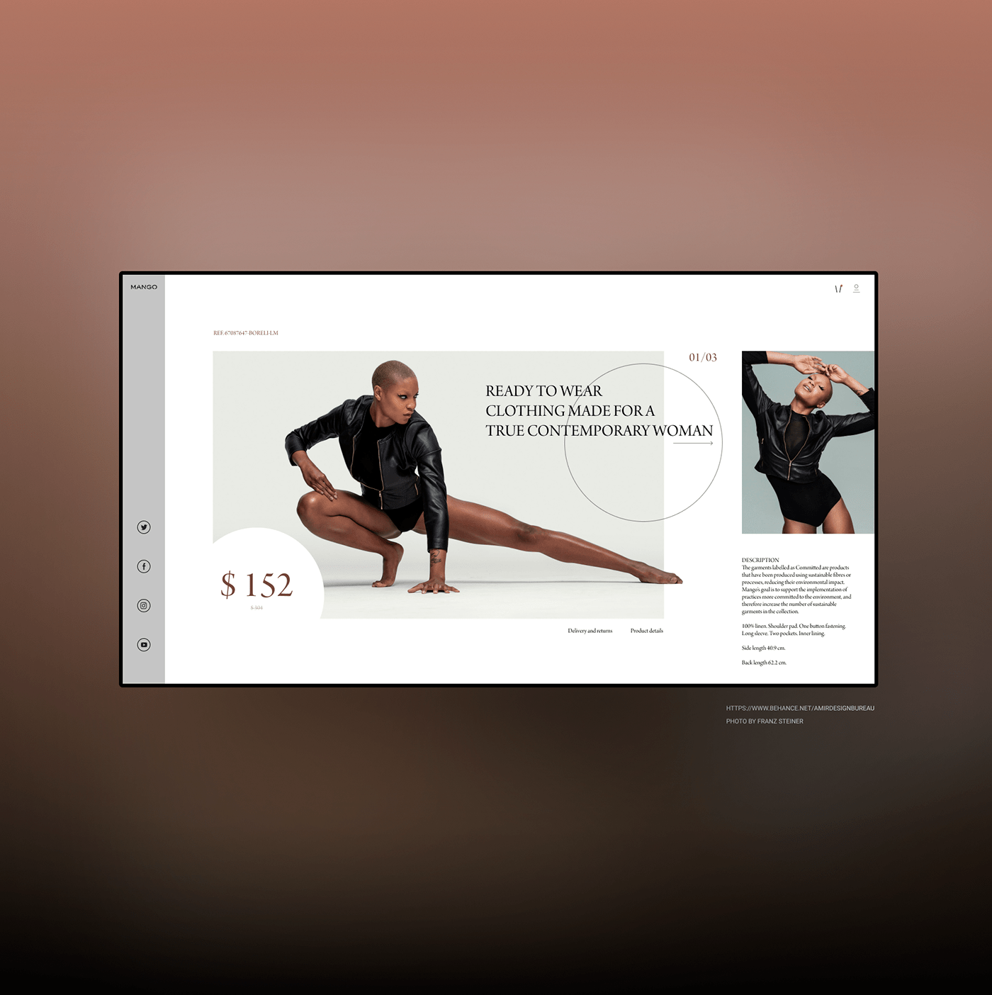 clean Ecommerce inspiration landing page luxury shop Shopify store UI ux