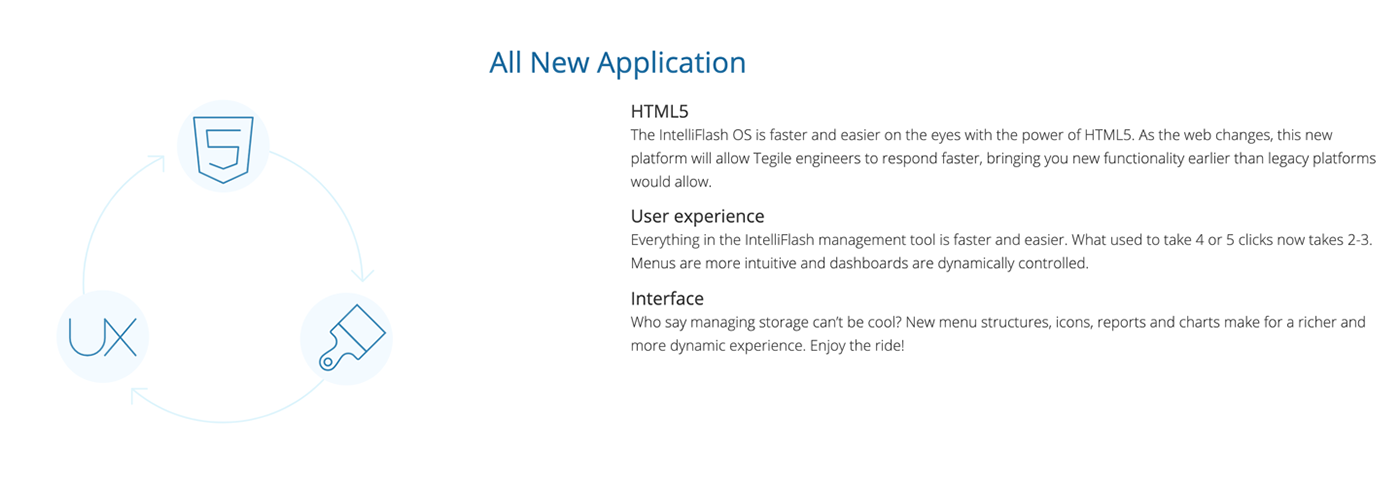 IntelliFlash Tegile Enterprise SaaS management software Os redesign